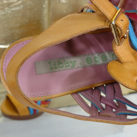 Sam &  Libby Edelman Strappy Sandal Heels Sz 6.5 - Picture 2 of 8